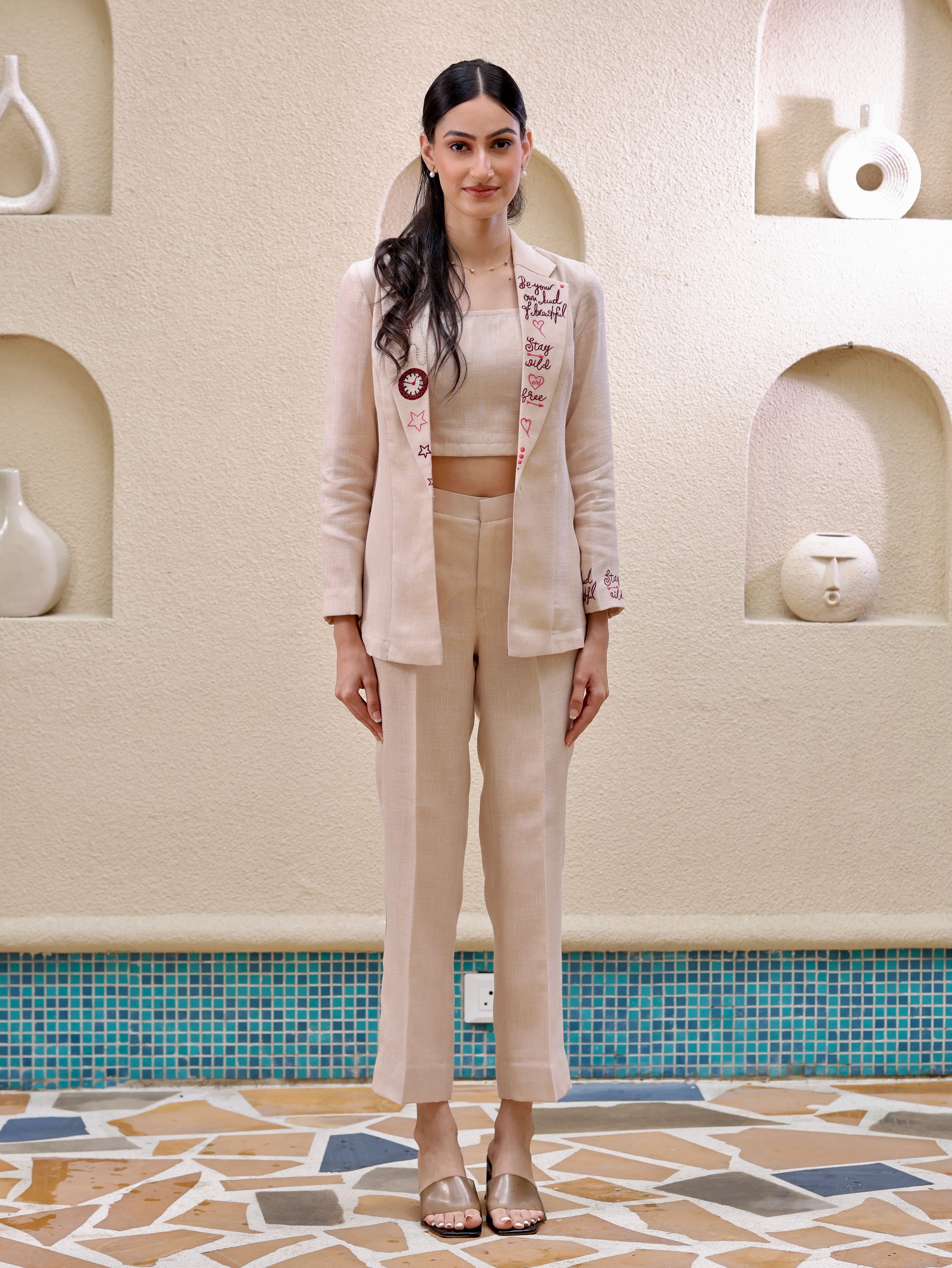 Beige Rumi Blazer Co-Ord Set